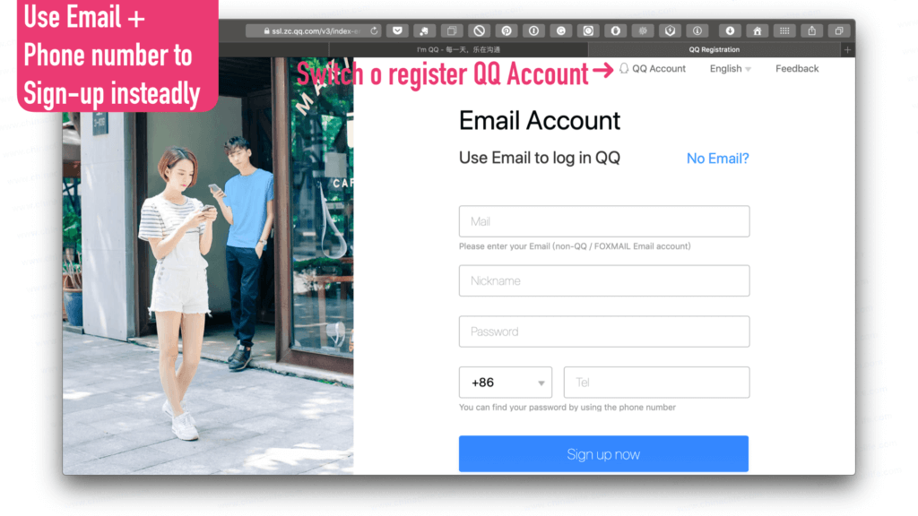 register QQ account 2019, sign up QQ 2019, sign up QQ International, QQ account for pubg, register QQ with mobile phone, register QQ account overseas, register QQ account 2020